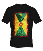 Grenada Grunge Flag Mens T-Shirt