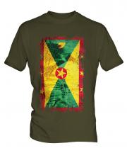 Grenada Grunge Flag Mens T-Shirt