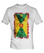 Grenada Grunge Flag Mens T-Shirt
