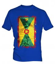 Grenada Grunge Flag Mens T-Shirt