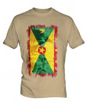 Grenada Grunge Flag Mens T-Shirt