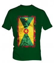 Grenada Grunge Flag Mens T-Shirt