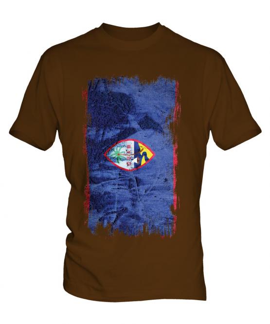 Guam Grunge Flag Mens T-Shirt