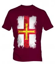 Guernsey Grunge Flag Mens T-Shirt