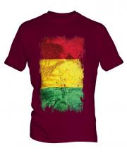 Guinea Grunge Flag Mens T-Shirt