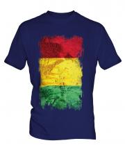 Guinea Grunge Flag Mens T-Shirt