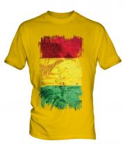 Guinea Grunge Flag Mens T-Shirt