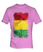 Guinea Grunge Flag Mens T-Shirt