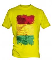 Guinea Grunge Flag Mens T-Shirt