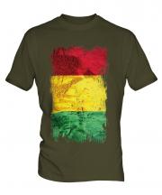 Guinea Grunge Flag Mens T-Shirt