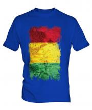 Guinea Grunge Flag Mens T-Shirt
