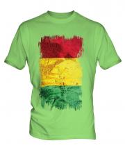Guinea Grunge Flag Mens T-Shirt