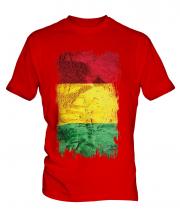 Guinea Grunge Flag Mens T-Shirt