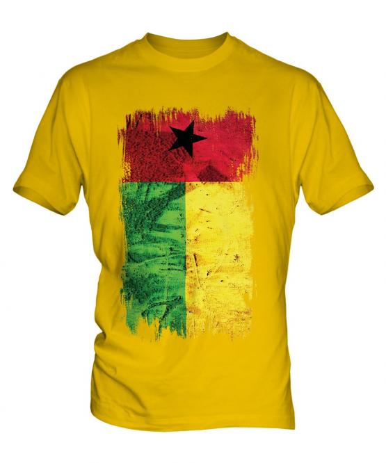 Guinea Bissau Grunge Flag Mens T-Shirt