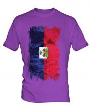 Haiti Grunge Flag Mens T-Shirt