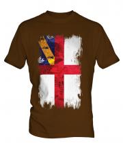 Herm Grunge Flag Mens T-Shirt