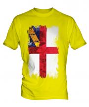 Herm Grunge Flag Mens T-Shirt