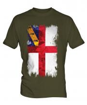 Herm Grunge Flag Mens T-Shirt
