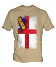 Herm Grunge Flag Mens T-Shirt