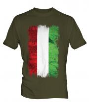 Hungary Grunge Flag Mens T-Shirt