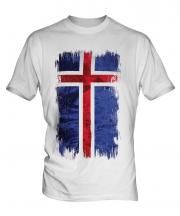 Iceland Grunge Flag Mens T-Shirt