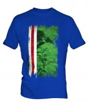 Ichkeria Grunge Flag Mens T-Shirt