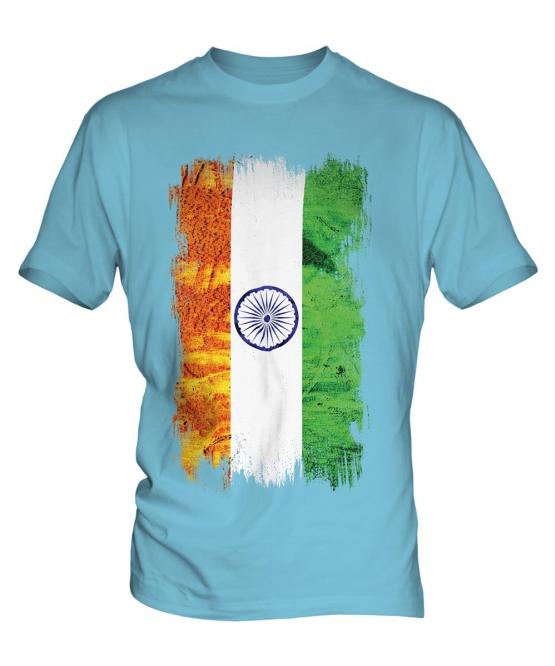 India Grunge Flag Mens T-Shirt