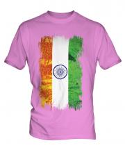 India Grunge Flag Mens T-Shirt