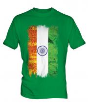 India Grunge Flag Mens T-Shirt