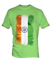India Grunge Flag Mens T-Shirt