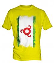 Ingushetia Grunge Flag Mens T-Shirt