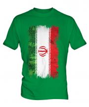 Iran Grunge Flag Mens T-Shirt