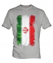 Iran Grunge Flag Mens T-Shirt
