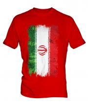 Iran Grunge Flag Mens T-Shirt
