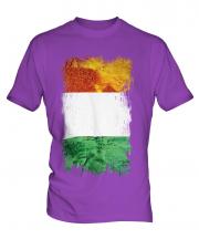 Ivory Coast Grunge Flag Mens T-Shirt
