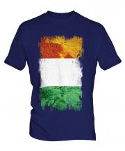Ivory Coast Grunge Flag Mens T-Shirt