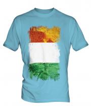 Ivory Coast Grunge Flag Mens T-Shirt