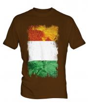 Ivory Coast Grunge Flag Mens T-Shirt
