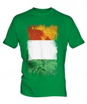 Ivory Coast Grunge Flag Mens T-Shirt