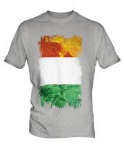 Ivory Coast Grunge Flag Mens T-Shirt