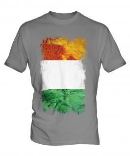 Ivory Coast Grunge Flag Mens T-Shirt