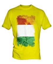 Ivory Coast Grunge Flag Mens T-Shirt