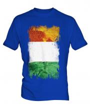 Ivory Coast Grunge Flag Mens T-Shirt