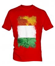 Ivory Coast Grunge Flag Mens T-Shirt