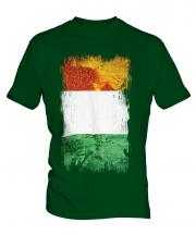 Ivory Coast Grunge Flag Mens T-Shirt