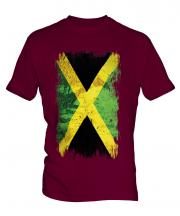 Jamaica Grunge Flag Mens T-Shirt