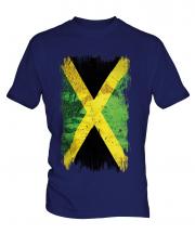 Jamaica Grunge Flag Mens T-Shirt