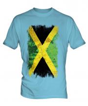 Jamaica Grunge Flag Mens T-Shirt