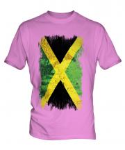 Jamaica Grunge Flag Mens T-Shirt