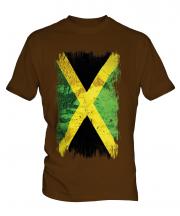 Jamaica Grunge Flag Mens T-Shirt
